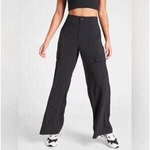 ATHLETA Chelsea Wide Leg Pant Utility Cargo Black {VV33}